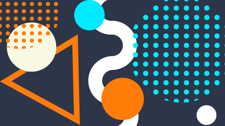 Dots and lines on dark blue background