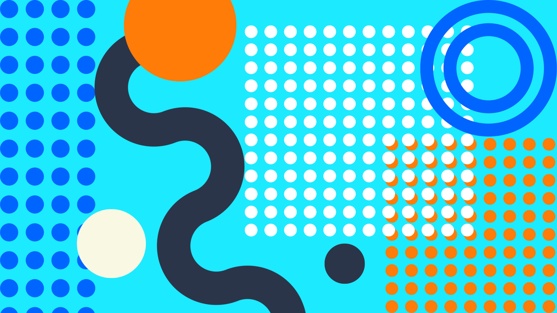 Abstract graphic of dots and lines on light blue background