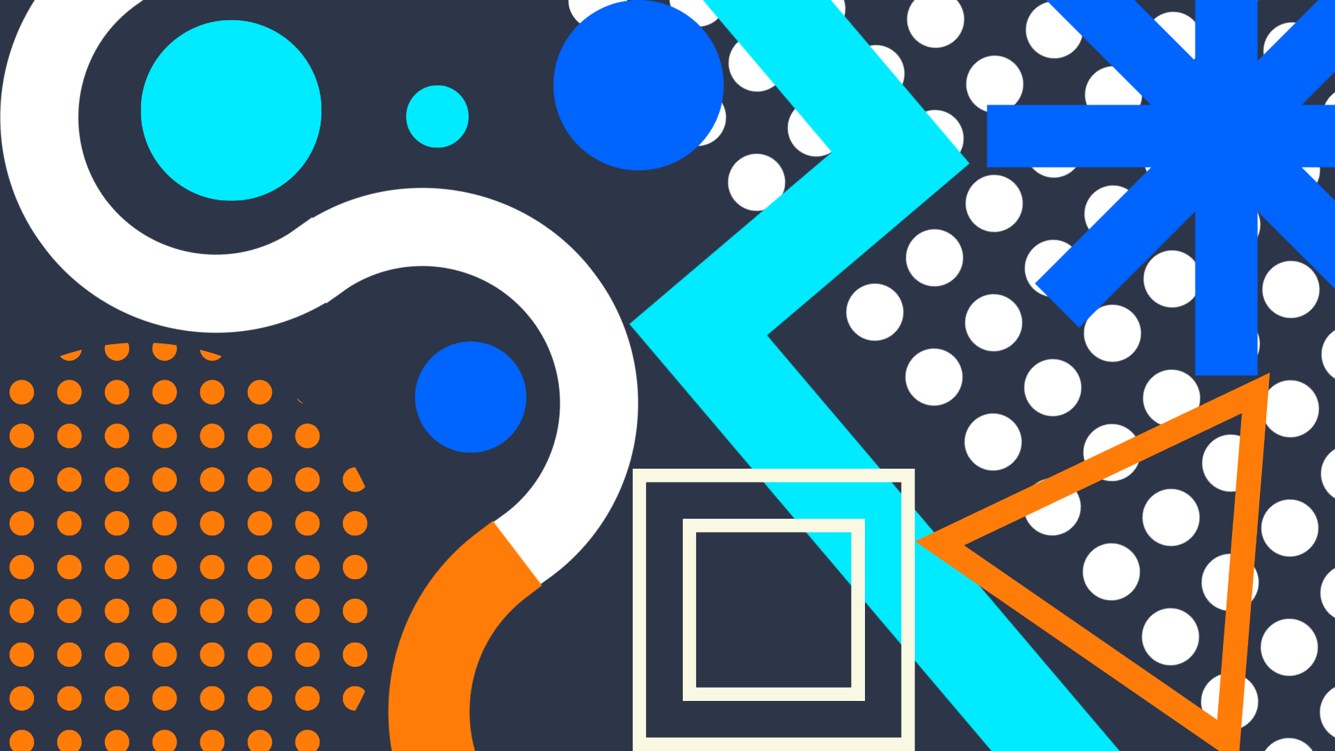 Dots and lines on dark blue background