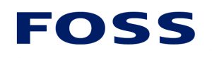 Foss logo in dark blue