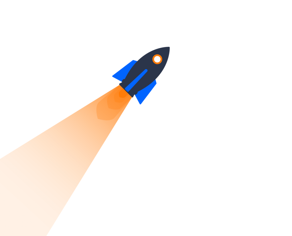 Illustration of a Rocket launching